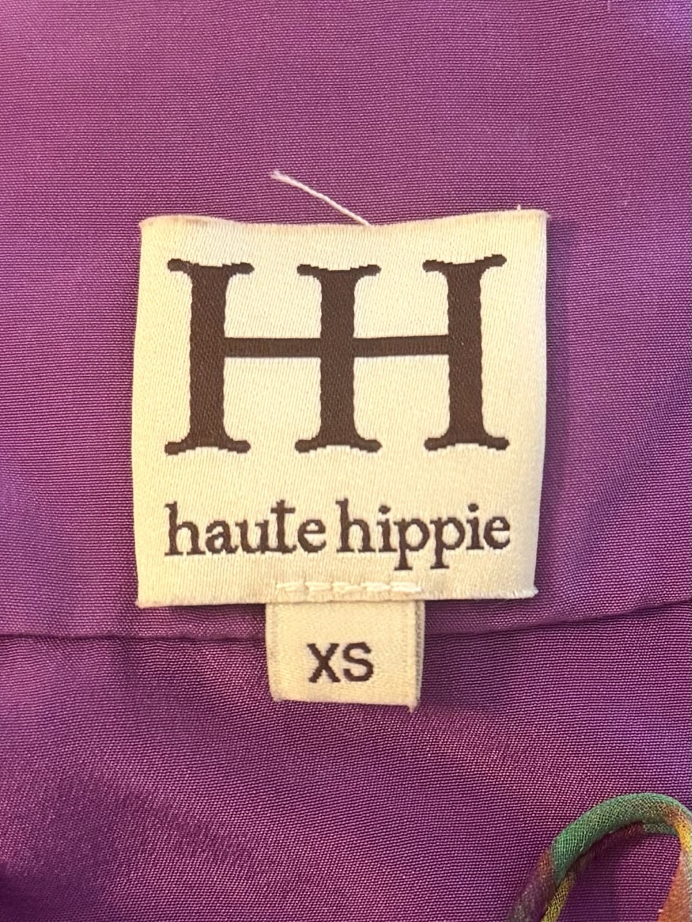 Haute Hippie Striped Ruffle Halter Dress in Green, Pink, Purple - Picture 2 of 3